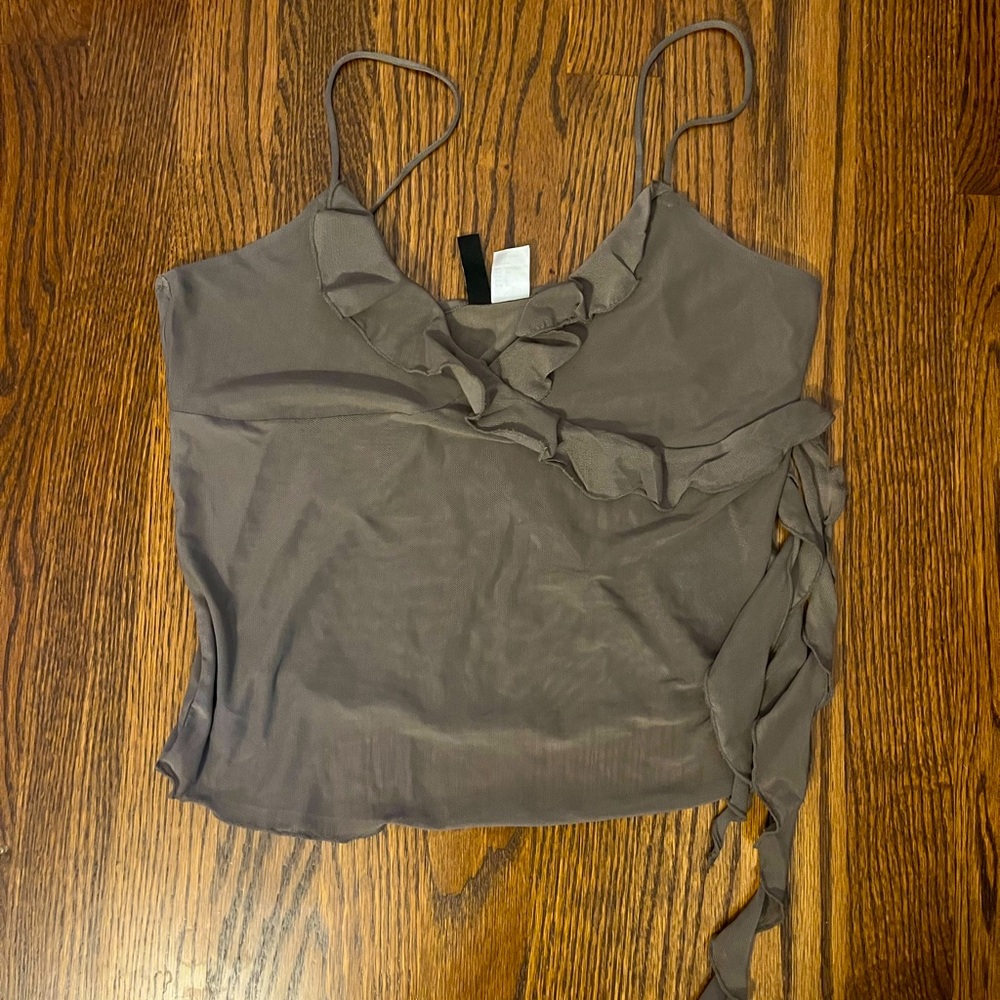 Women’s Mesh Ruffle Top